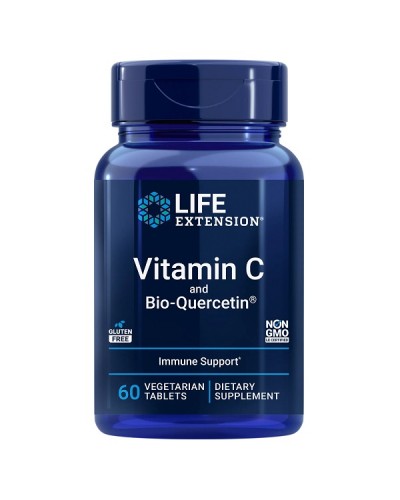 LIFE EXTENSION VITAMIN C & BIO-QUERCETIN PHYTOSOME 1000mg 60Veg tabs