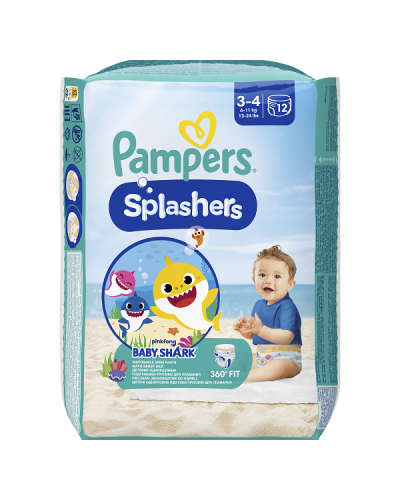 PAMPERS SPLASHERS ΠΑΝΕΣ-ΜΑΓΙΟ No 3-4 (6kg-11kg) 12τμχ