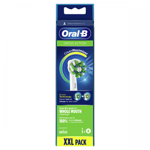 ORAL-B CROSS ACTION ΑΝΤΑΛΛΑΚΤΙΚΕΣ ΚΕΦΑΛΕΣ ΗΛΕΚΤΡΙΚΗΣ ΟΔΟΝΤΟΒΟΥΡΤΣΑΣ 8τμχ