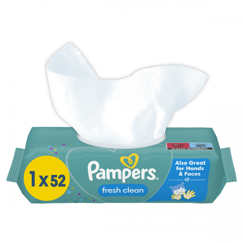 PAMPERS WIPES FRESH CLEAN ΜΩΡΟΜΑΝΤΗΛΑ 52τμχ