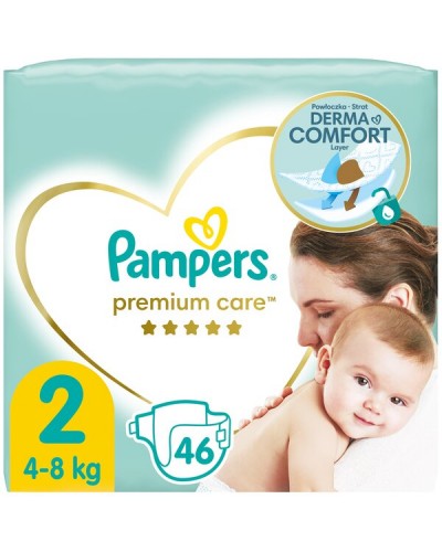 PAMPERS PREMIUM CARE No 2 (4-8kg) 46τμχ JUMBO PACK