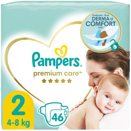 PAMPERS PREMIUM CARE No 2 (4-8kg) 46τμχ