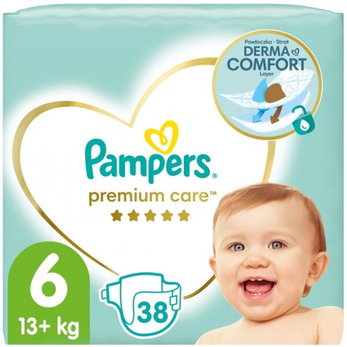 PAMPERS PREMIUM CARE No 6 (13+kg) 38τμχ JUMBO PACK