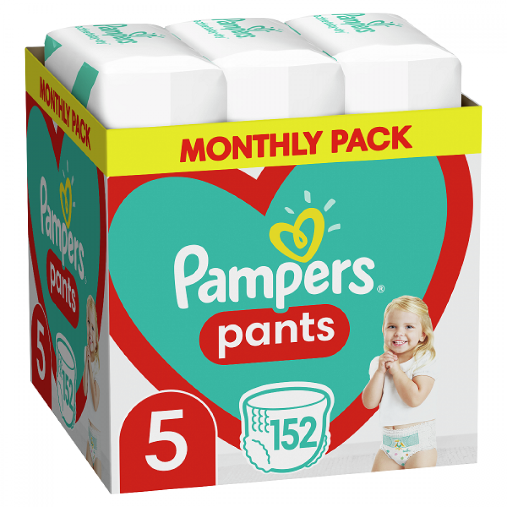 PAMPERS PANTS NO 5 MONTHLY PACK (12-17KG) 152ΤΜΧ