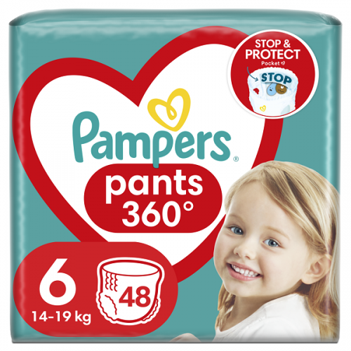 PAMPERS PANTS ΠΑΝΑ-ΒΡΑΚΑΚΙ No.6 (14kg - 19kg) 48τμχ.