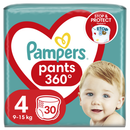 PAMPERS PANTS ΠΑΝΑ-ΒΡΑΚΑΚΙ No.4 (9kg - 15kg) 30τμχ