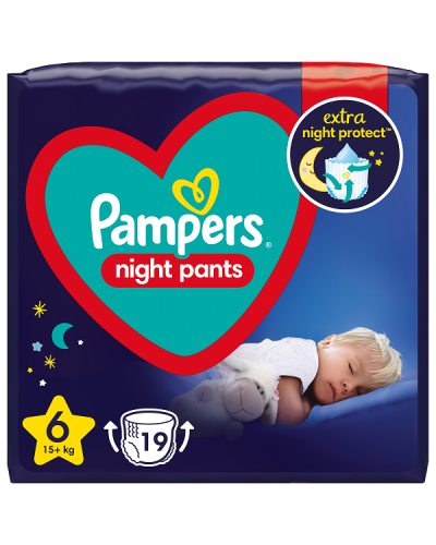 PAMPERS NIGHT PANTS ΠΑΝΕΣ-ΒΡΑΚΑΚΙ No 6 (14kg-19kg) 19τμχ