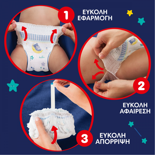 PAMPERS NIGHT PANTS ΠΑΝΕΣ-ΒΡΑΚΑΚΙ No 6 (14kg-19kg) 19τμχ