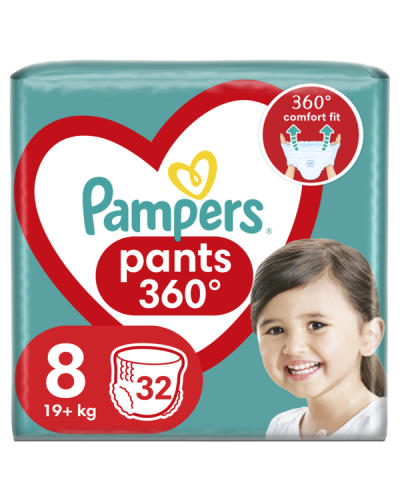 PAMPERS PANTS ΠΑΝΑ-ΒΡΑΚΑΚΙ No.8 (19kg+) 32τμχ