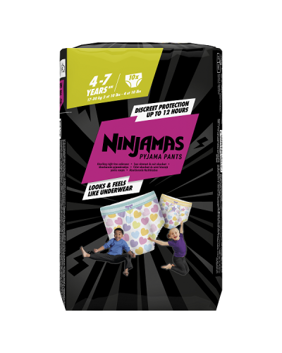 PAMPERS NINJAMAS PYJAMA NIGHT PANTS GIRL ΠΑΝΕΣ-ΒΡΑΚΑΚΙ ΓΙΑ ΚΟΡΙΤΣΙΑ 4-7ετών (17kg-30kg) 10τμχ