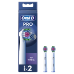 ORAL-B PRO 3D WHITE ΑΝΤΑΛΛΑΚΤΙΚΕΣ ΚΕΦΑΛΕΣ ΗΛΕΚΤΡΙΚΗΣ ΟΔΟΝΤΟΒΟΥΡΤΣΑΣ 2τμχ