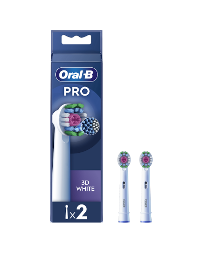 ORAL-B PRO 3D WHITE ΑΝΤΑΛΛΑΚΤΙΚΕΣ ΚΕΦΑΛΕΣ ΗΛΕΚΤΡΙΚΗΣ ΟΔΟΝΤΟΒΟΥΡΤΣΑΣ 2τμχ