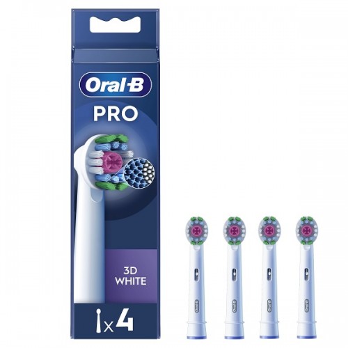 ORAL-B PRO 3D WHITE ΑΝΤΑΛΛΑΚΤΙΚΕΣ ΚΕΦΑΛΕΣ ΗΛΕΚΤΡΙΚΗΣ ΟΔΟΝΤΟΒΟΥΡΤΣΑΣ 4τμχ