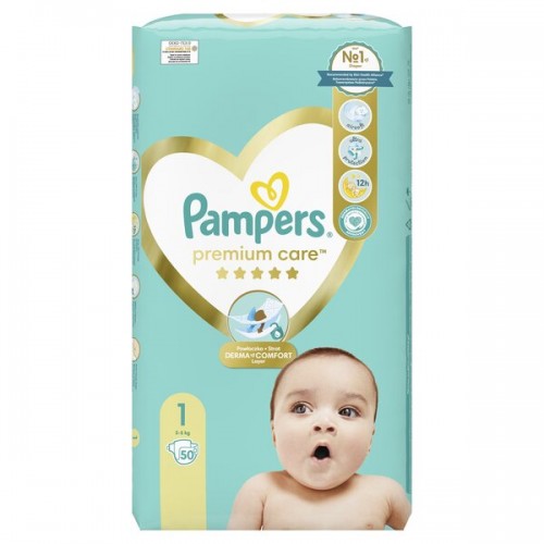 PAMPERS PREMIUM CARE No 1 (2-5kg) 50τμχ