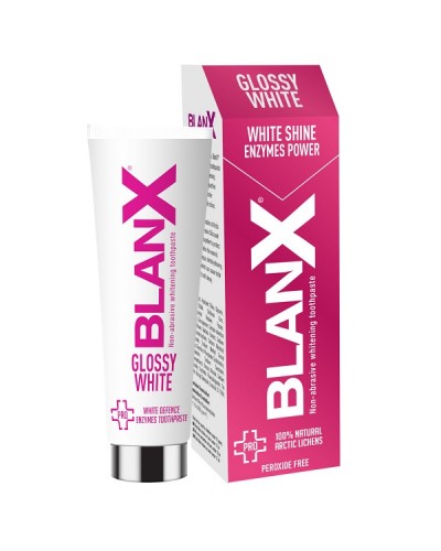 BLANX ΡRΟ GLΟSSΥ ΡΙΝΚ WHITE DEFENCE ENZYMES TOOTHPASTE 75ml