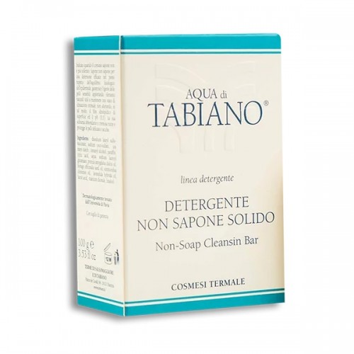 AQUA DI TABIANO DETERGENTE NON SAPONE SOLIDO ΚΑΘΑΡΙΣΤΙΚΟ ΣΑΠΟΥΝΙ ΓΙΑ ΕΥΑΙΣΘΗΤΕΣ ΕΠΙΔΕΡΜΙΔΕΣ 100gr