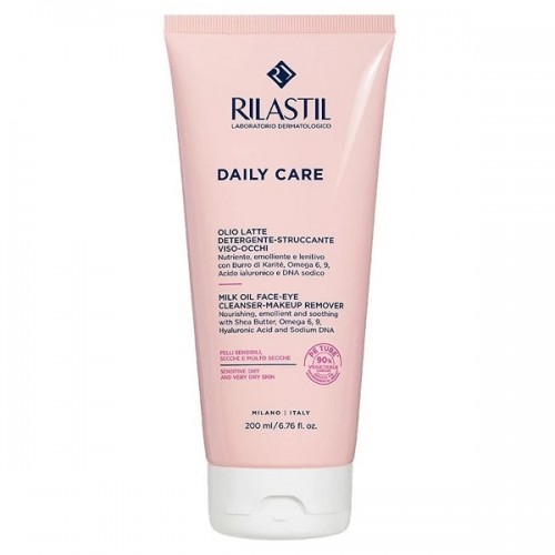 RILASTIL DAILY CARE MILK OIL FACE-EYE CLEANSER-MAKEUP REMOVER 200ml