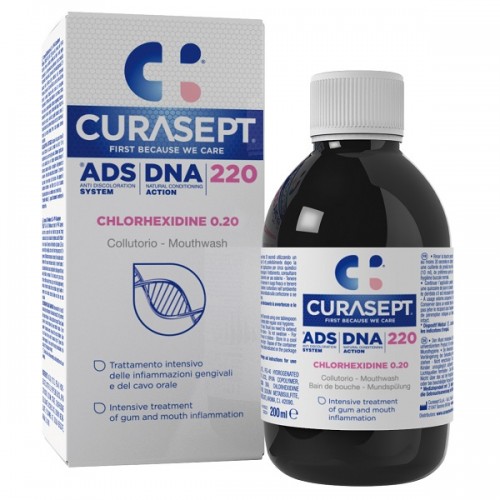 CURASEPT ADS DNA 220 CHLORHEXIDINE 0,20 MOUTHWASH 200ml