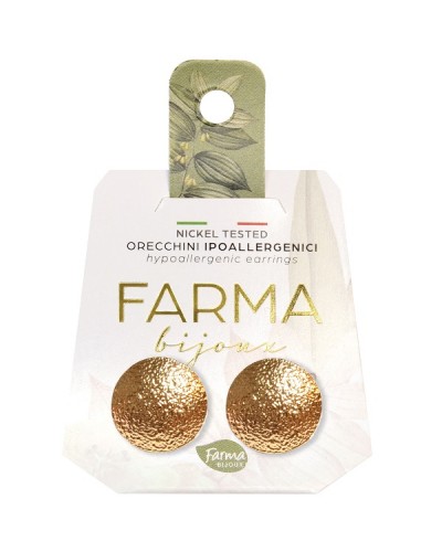 FARMA BIJOUX ΥΠΟΑΛΛΕΡΓΙΚΑ ΣΚΟΥΛΑΡΙΚΙΑ ΕΠΙΧΡΥΣΩΜΕΝΑ ΣΤΡΟΓΓΥΛΑ ΚΟΥΜΠΙΑ 15mm