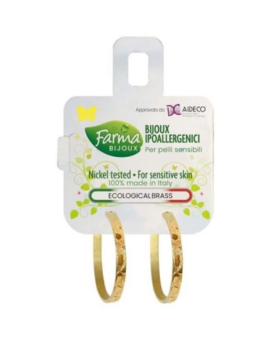 FARMA BIJOUX ΥΠΟΑΛΛΕΡΓΙΚΑ ΣΚΟΥΛΑΡΙΚΙΑ ΚΡΙΚΟΙ ΧΡΥΣΟΙ ΜΕ ΑΝΑΓΛΥΦΟ ΣΧΕΔΙΟ 25mm