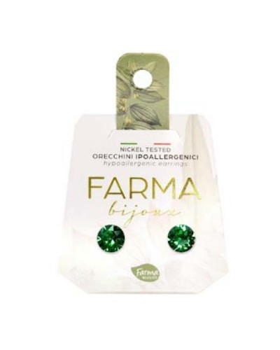 FARMA BIJOUX ΥΠΟΑΛΛΕΡΓΙΚΑ ΣΚΟΥΛΑΡΙΚΙΑ ΚΡΥΣΤΑΛΛΟ ΣΜΑΡΑΓΔΙ 7,15mm