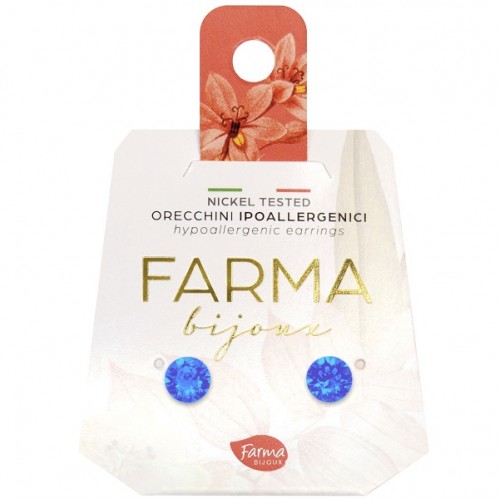 FARMA BIJOUX ΥΠΟΑΛΛΕΡΓΙΚΑ ΣΚΟΥΛΑΡΙΚΙΑ ΚΡΥΣΤΑΛΛΑ ΓΑΛΑΖΙΑ 6,2mm