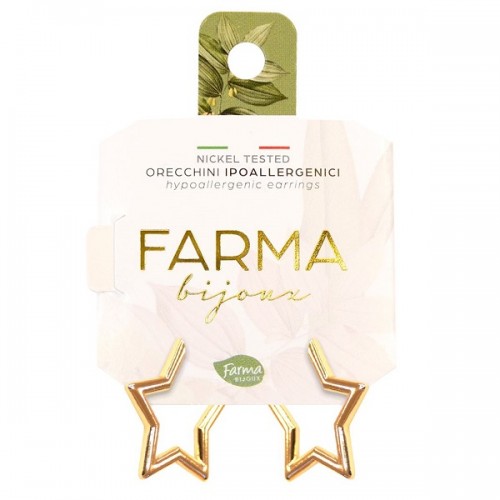 FARMA BIJOUX ΥΠΟΑΛΛΕΡΓΙΚΑ ΣΚΟΥΛΑΡΙΚΙΑ ΕΠΙΧΡΥΣΩΜΕΝΑ ΑΣΤΕΡΙΑ 20mm  