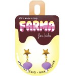 FARMA BIJOUX KIDS ΥΠΟΑΛΛΕΡΓΙΚΑ ΣΚΟΥΛΑΡΙΚΙΑ ΧΡΥΣΑ ΑΣΤΕΡΙΑ ΜΕ ΜΩΒ ΑΕΡΟΣΤΑΤΑ 20MM