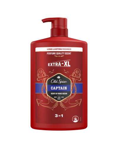 OLD SPICE CAPTAIN SHOWER GEL & SHAMPOO 3 IN 1 1LT