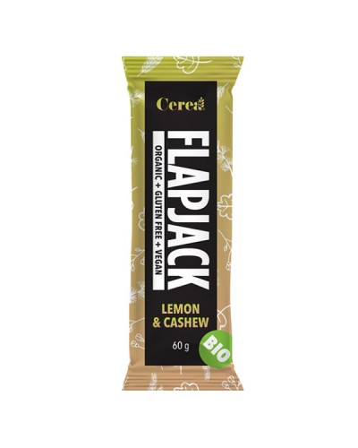 CEREA ΜΠΑΡΑ FLAPJACK LEMON & CASHEW ΧΩΡΙΣ ΓΛΟΥΤΕΝΗ 60g