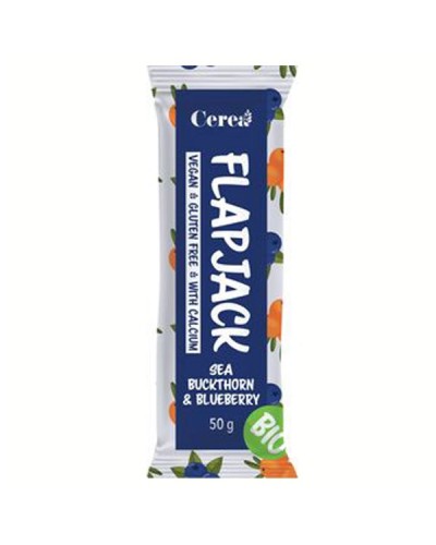 CEREA ΜΠΑΡΑ FLAPJACK SEA BUCKTHORN & BLUBERRY ΧΩΡΙΣ ΓΛΟΥΤΕΝΗ BIO 50g