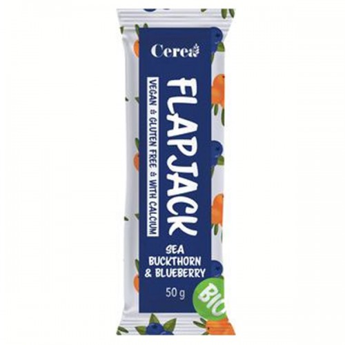 CEREA ΜΠΑΡΑ FLAPJACK SEA BUCKTHORN & BLUBERRY ΧΩΡΙΣ ΓΛΟΥΤΕΝΗ BIO 50g