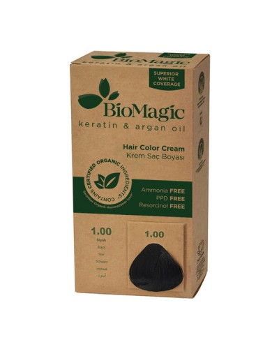 BIOMAGIC HAIR COLOR CREAM 1.00 / BLACK