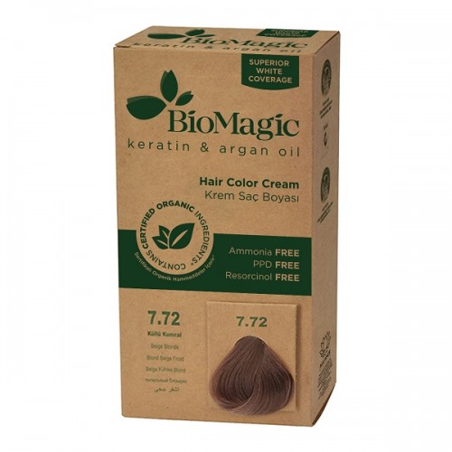 BIOMAGIC HAIR COLOR CREAM 7.72 / BEIGE BLONDE