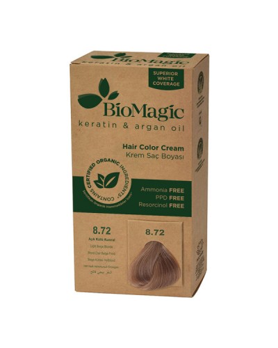 BIOMAGIC HAIR COLOR CREAM 8.72 / LIGHT BEIGE BLONDE