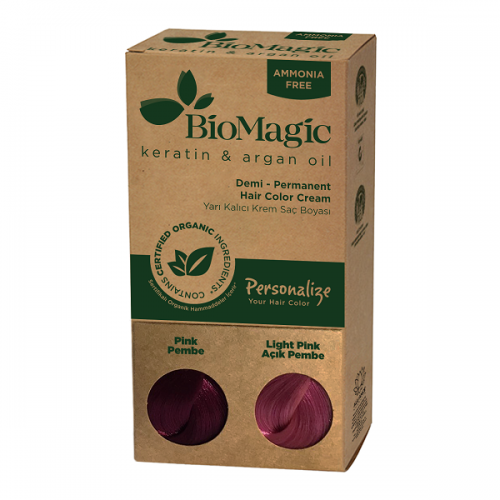 BIOMAGIC HAIR COLOR CREAM PERSONALIZE YOUR HAIR COLOR PINK 