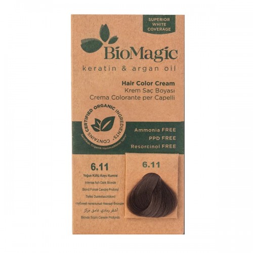 BIOMAGIC HAIR COLOR CREAM 6.11 / INTENSE ASH DARK BLONDE