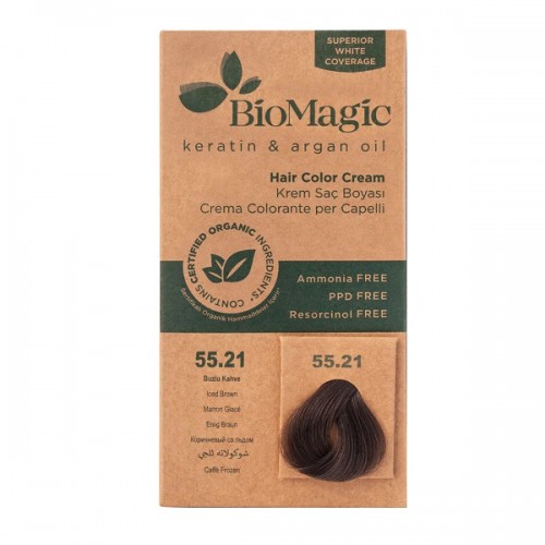 BIOMAGIC HAIR COLOR CREAM 55.21 / ICED BROWN