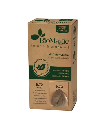 BIOMAGIC HAIR COLOR CREAM 9.72 / VERY LIGHT BEIGE BLONDE