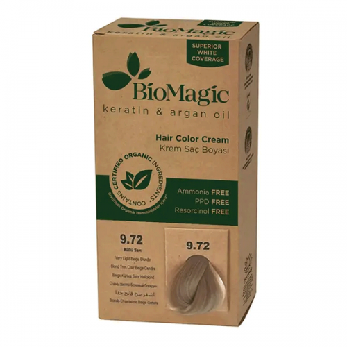 BIOMAGIC HAIR COLOR CREAM 9.72 / VERY LIGHT BEIGE BLONDE