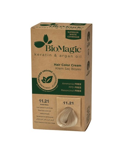 BIOMAGIC HAIR COLOR CREAM 11.21 / EXTRA LIGHTENED CRYSTAL BLONDE