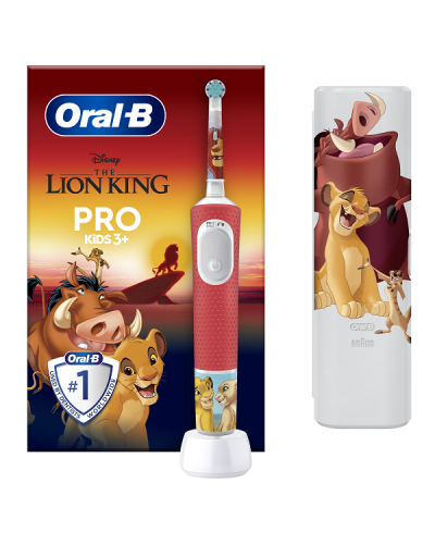 ORAL-B KIDS VITALITY PRO LION KING  ΠΑΙΔΙΚΗ ΗΛΕΚΤΡΙΚΗ ΟΔΟΝΤΟΒΟΥΡΤΣΑ & ΘΗΚΗ ΤΑΞΙΔΙΟΥ 1τμχ