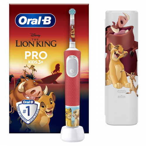 ORAL-B KIDS VITALITY PRO LION KING  ΠΑΙΔΙΚΗ ΗΛΕΚΤΡΙΚΗ ΟΔΟΝΤΟΒΟΥΡΤΣΑ & ΘΗΚΗ ΤΑΞΙΔΙΟΥ 1τμχ