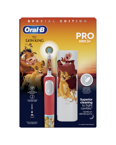 ORAL-B KIDS VITALITY PRO LION KING  ΠΑΙΔΙΚΗ ΗΛΕΚΤΡΙΚΗ ΟΔΟΝΤΟΒΟΥΡΤΣΑ & ΘΗΚΗ ΤΑΞΙΔΙΟΥ 1τμχ