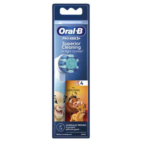 ORAL-B KIDS PRO ΑΝΤΑΛΛΑΚΤΙΚΕΣ ΚΕΦΑΛΕΣ ΠΑΙΔΙΚΗΣ ΗΛΕΚΤΡΙΚΗΣ ΟΔΟΝΤΟΒΟΥΡΤΣΑΣ LION KING 4τμχ