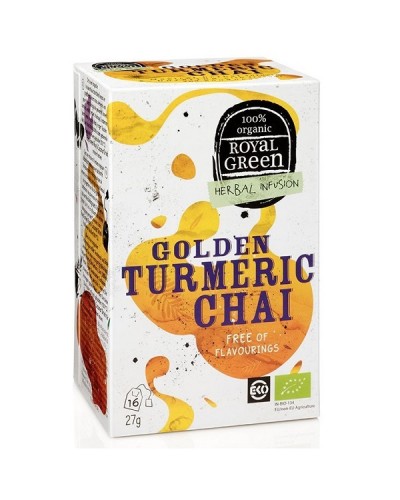 ROYAL GREEN HERBAL INFUSION GOLDEN TURMERIC CHAI 16 φακελάκια