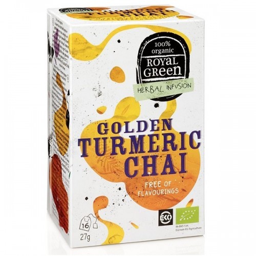 ROYAL GREEN HERBAL INFUSION GOLDEN TURMERIC CHAI 16 φακελάκια