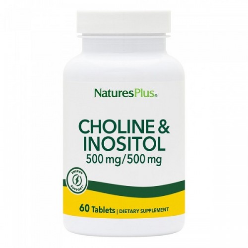 NATURES PLUS CHOLINE 500mg & INOSITOL 500mg 60tabs