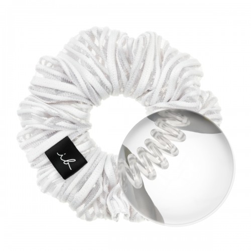 INVISIBOBBLE EXTRA HOLD SPRUNCHIE PURE WHITE ΛΑΣΤΙΧΑΚΙ ΜΑΛΛΙΩΝ ΓΙΑ ΠΥΚΝΑ ΜΑΛΛΙΑ 1τμχ