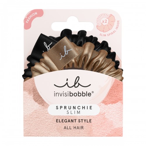 INVISIBOBBLE SPRUNCHIE SLIM TRUE GOLDEN ΛΑΣΤΙΧΑΚΙΑ ΜΑΛΛΙΩΝ 2τμχ